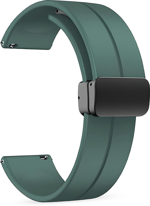 GameSir Sweatproof Silicone Buckle Strap for Smartwatch 22 mm Silicone Watch Strap(22MM-Green)