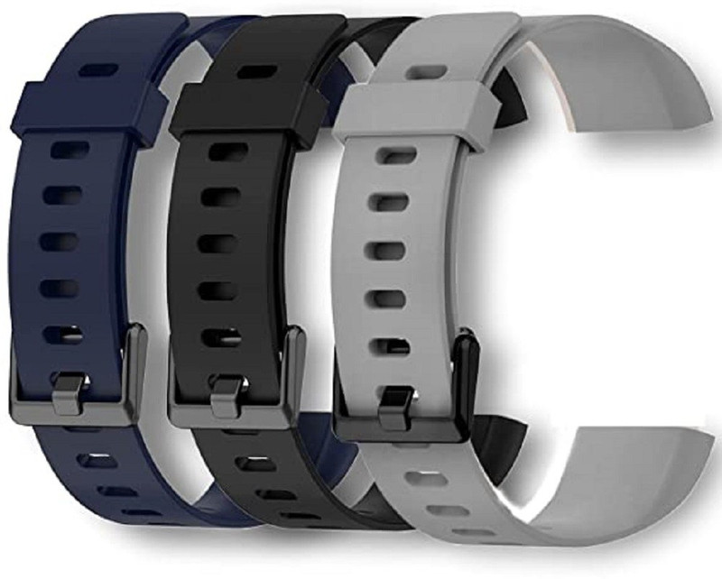 YDOXTON Replacement Band Strap For Realme RMA183 With Metal Buckle Smart Band Strap(Blue, Black, Grey)