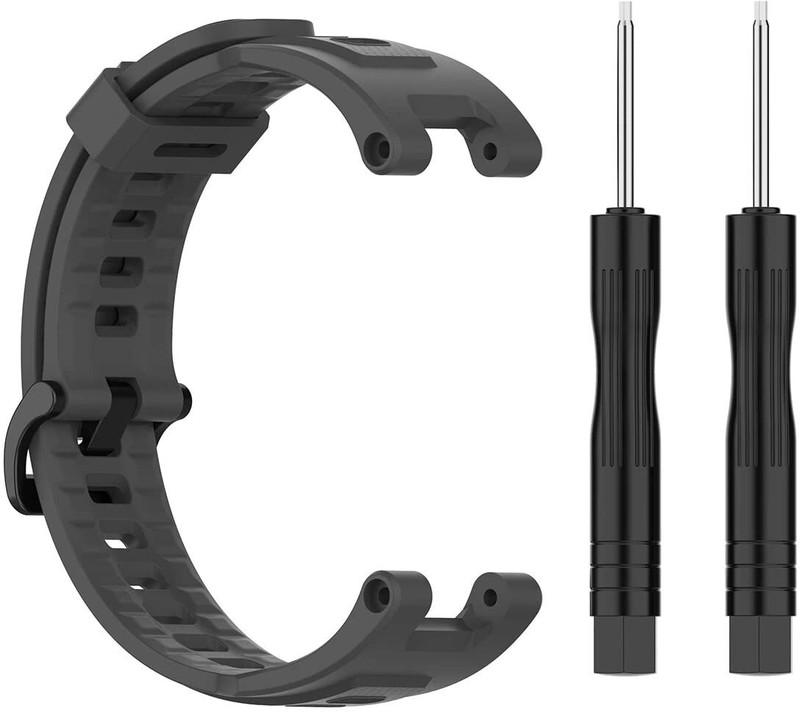 JOBINKA Silicon Strap for Amazfit T-Rex/Amazfit Trex Pro(with Installation Tools) Grey Smart Watch Strap(Grey)