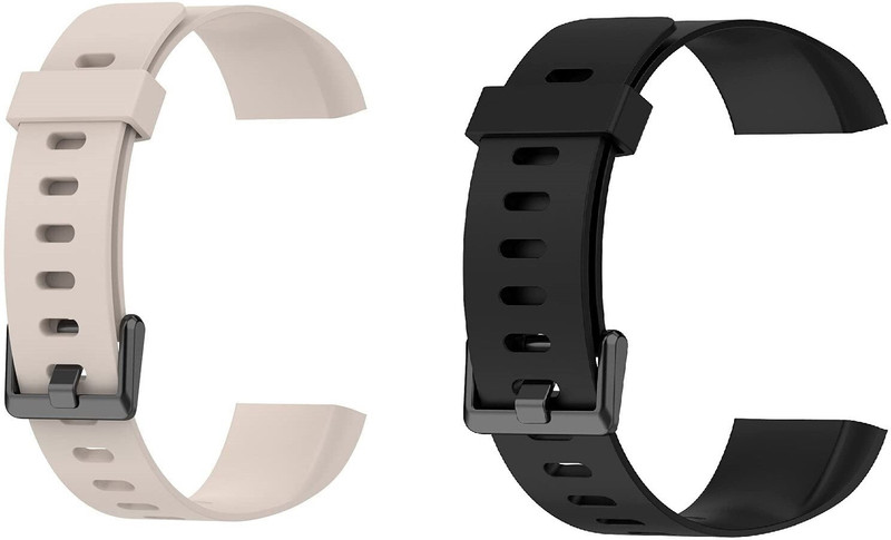 AUDICE Silicon Band Strap For Realme smart Band Strap RMA183 With Metal Buckel Smart Band Strap(Black, Green)
