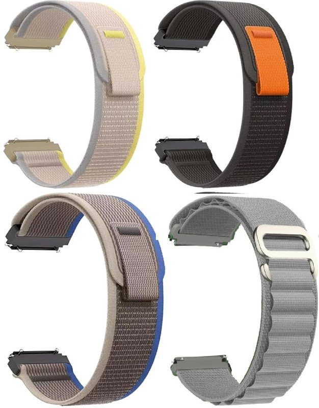 KHR 22MM Smart Watch Trail Strap Belt For Noise, Fireboltt, Boat Xtend, Pebble, Boat, Boat Flash, Noise Color fit,Ultra All 22mm Smart Watch Strap(Black, Blue)
