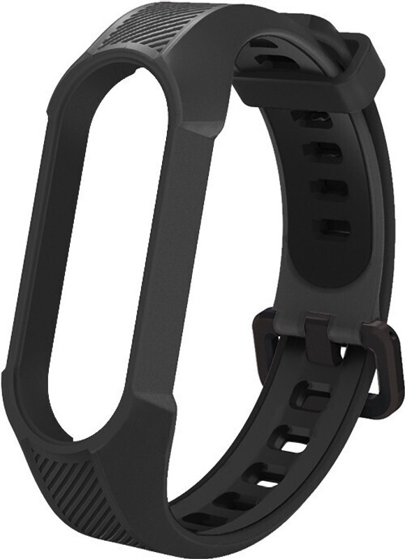 Epaal Rugged & Tough Silicon Strap for M_i Band 5 & M_i Band 6 (Black) Smart Watch Strap(Black)