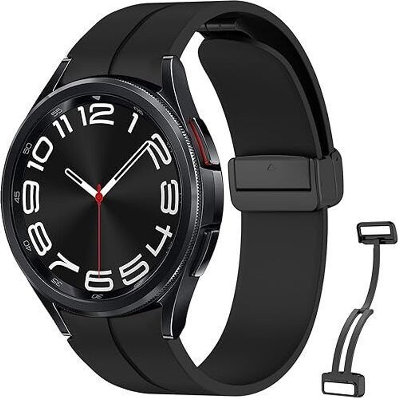 SwapME Band Compatible with Samsung Galaxy Watch 7/6/5/4 40mm 44mm Bands Galaxy Watch 6 Classic Bands 43mm 47mm, No Gap Breathable Sport Band Replacement Strap Wristband Smart Watch Strap(Black)