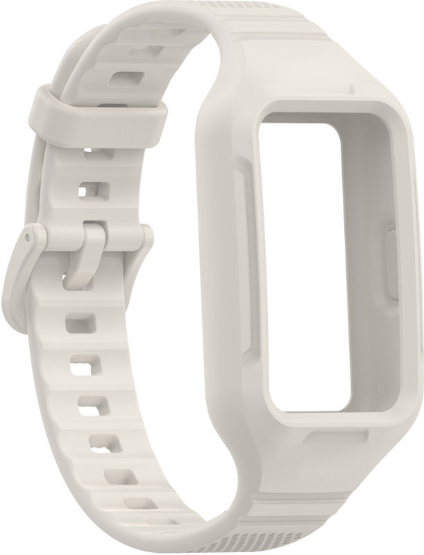 Epaal Full Case Plain Strap for Honor Band 6 / Huawei Band 7 / Huawei Band 6 - Integrated TPU Smart Watch Strap(Black)