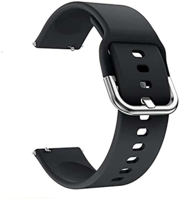 PRIBOG 19MM Smart Watch Band for BOAT STORM Silicon Watch Belt Smart Watch Strap(Black)