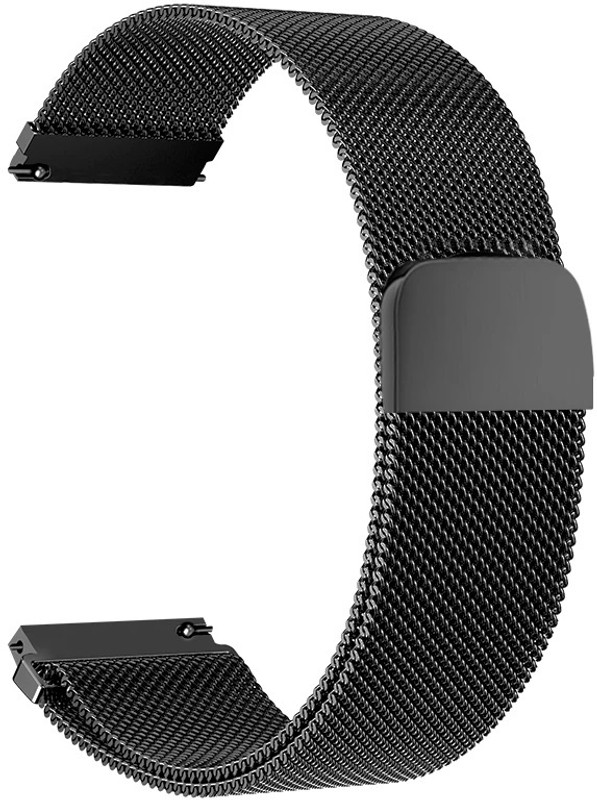 Colorcase Metal Strap Compatible with Noise Halo Plus 2 Smart Watch Smart Watch Strap(Black)