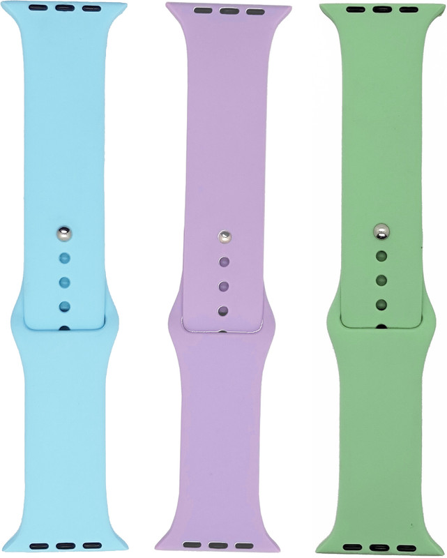 BLACK LOVIES Watch Strap Compatible with Apple Watch Straps 42mm 44mm, Soft Silicone Belt Sport Wristbands Smart Watch Band for iWatch Series SE 6/5/4/3/2/1 (PACK OF 2) Smart Watch Strap (BLACK- WHITE) Smart Watch Strap(Black, White)