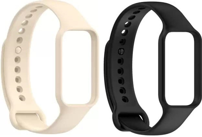 JOBINKA Silicone Watch Band Compatible With Red_Mi_Band 2 Wrist Band Smart Band Strap(Black)