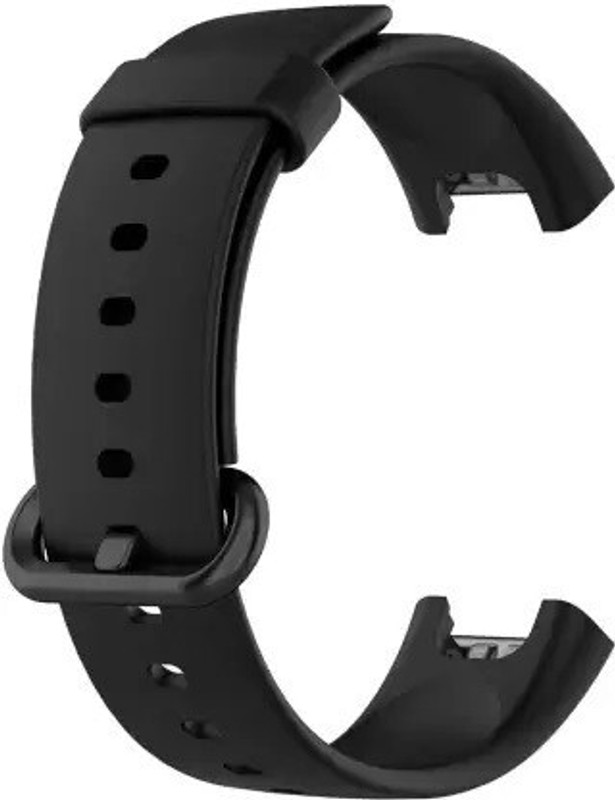RUPELIK Silicone Watch Strap for Redmi Watch 3 Lite/ Redmi watch 3 Active SmartWatch Strap Smart Watch Strap(Black)