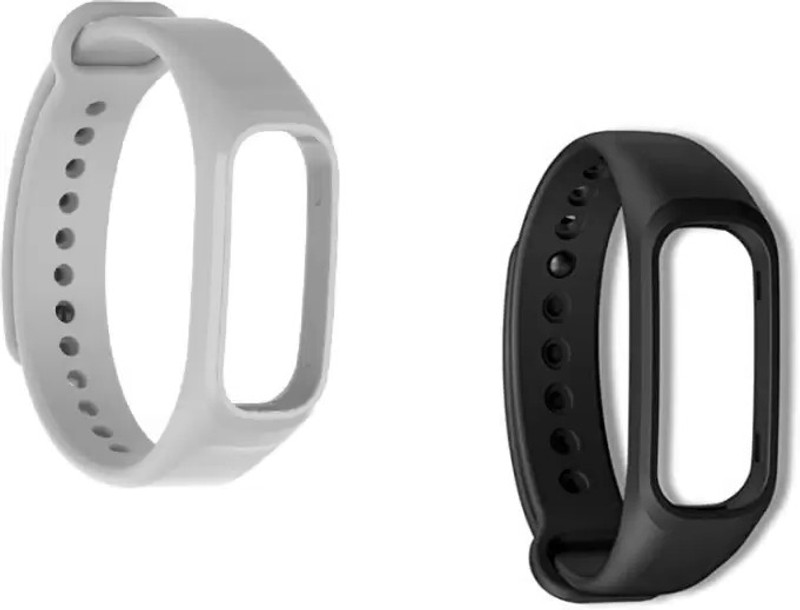 TECHNUV Pack of 2pcs silicone strap Oneplus and Oppo Band (Device not Included) Smart Band Strap(Black, Green)
