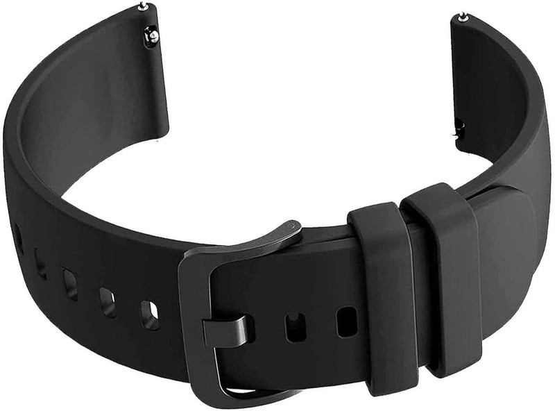 Chalo Kharido 22mm Watch Straps / Band Compatible with 2, Vision, Caliber, Pro 3, Active/GPS, Buzz, Core, Nav & Nav+, Endure Noise ColorFit Ultra/Ultra Smartwatch Straps for Men & Women Smart Watch Strap(Black)