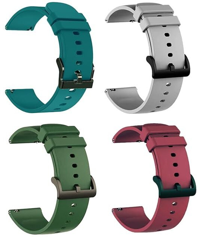 KHR 22MM Combo Smart Watch Strap Compatible for Noise ColorFit Pro 3/4/max,NoiseFit Endure,NAV, Evolve,Samsung Galaxy Watch 3 45mm, Huawei/GT 3/GT 2 46mm,Amazfit GTR 3 Pro Smart Watch Strap(Black, Green)