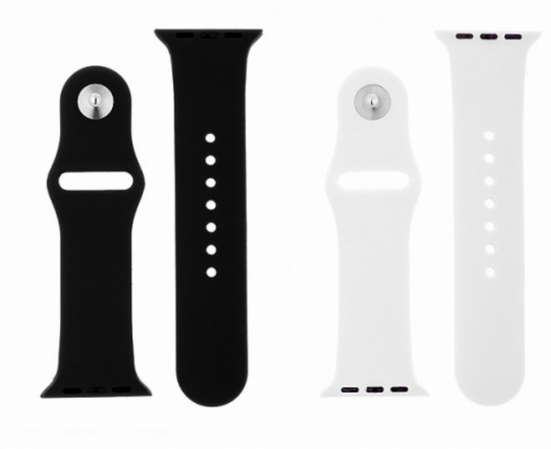 Firetook Plain Strap Silicon Bands/Straps Compatible with Watch T55/T550 W26, 49mm 45mm 44mm 42mm Men & Women, Adjustable Strap with Metal G-Hook Premium Strap for iWatch Ultra Series SE 8 7 6 5 4 3 2 1 Smart Watch Strap Smart Watch Strap(Grey, White)