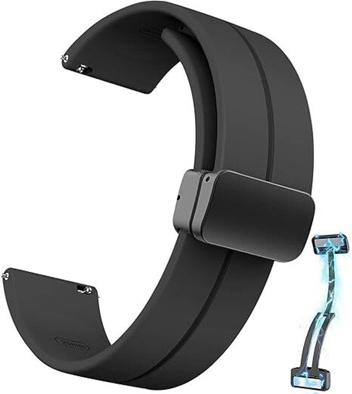 SwapME Silicone Strap For Redmi watch3 lite,Redmi watch3 active,Bracelet Replacement Band For Redmi watch 3 lite,Redmi watch 3 active Smart Watch Strap(Black)