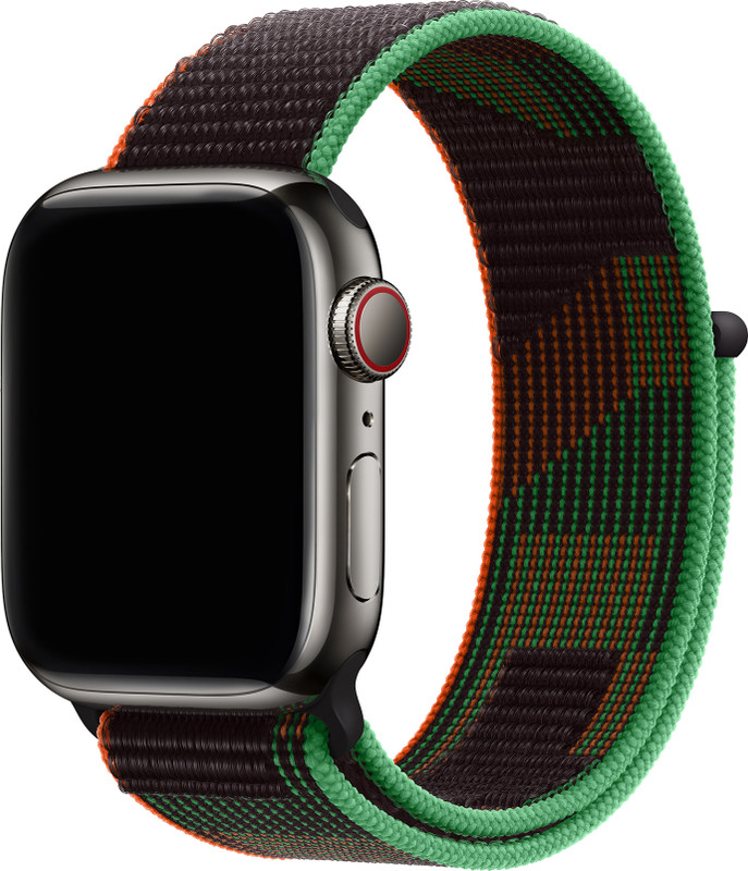 DailyObjects Black Unity Nylon Loop Compatible With Apple WatchBand (42/44/45/49mm) Smart Watch Strap(Black)