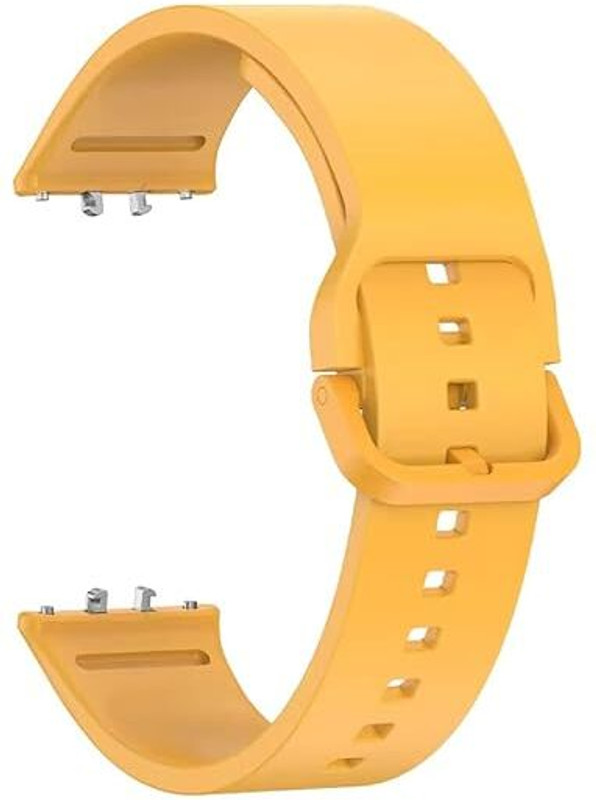 LNKART Silicone Band Compatible with Galaxy Fit 3, Soft Adjustable Sport Breathable Replacement Watch Strap Loop for Galaxy Fit 3 SM-R390 Smart Band Strap(Yellow)