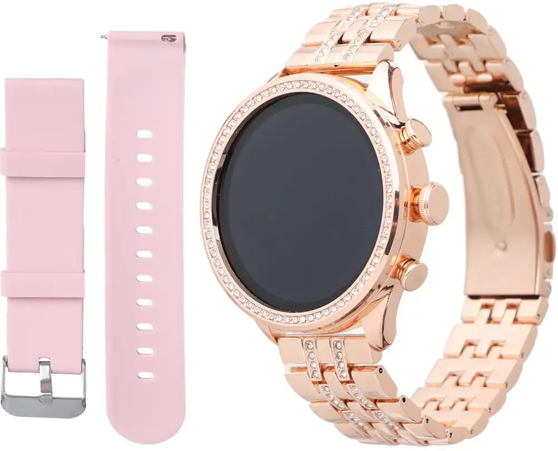 Tukii Diamond Strap Smartwatch - Bluetooth Calls, Health Suite, Sleep Monitor Smart Watch Strap(Gold)