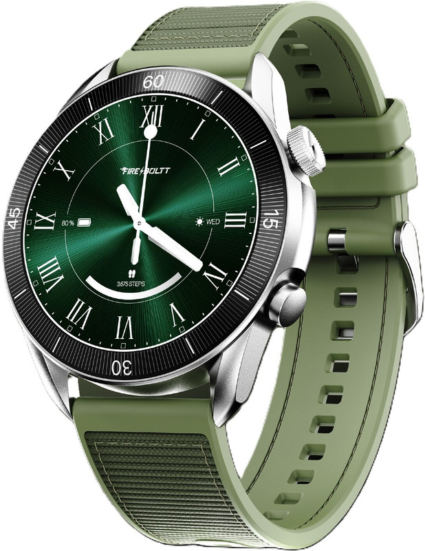 Fire-Boltt Rise Force 1.85 BT Calling, Nylon Fluoroelastomer Hybrid Strap Rotating Crown Smartwatch(Ocean Navy Strap, Free Size)