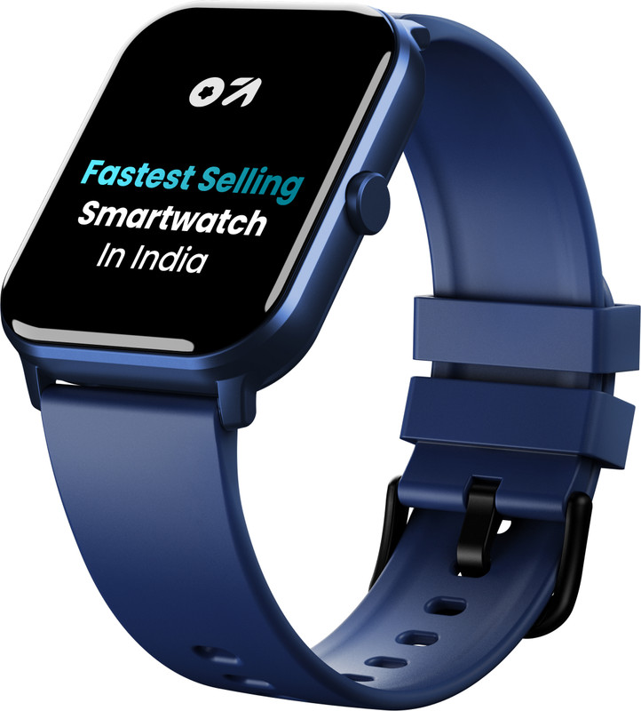 GOBOULT Drift BT Calling HD Display, 140+ Watchface, BT calling, IP68 Smartwatch(Blue Strap, Free Size)
