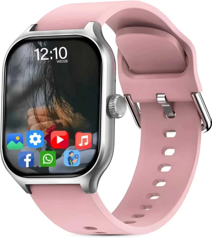GameSir I8 Pink-A1 Full Screen Touch Watch Specially Made for Girl & Women Smartwatch(Pink Strap, 1.75 Inch Full Screen Display)