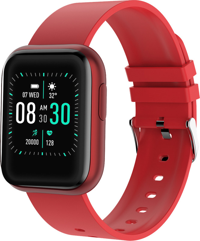 Fire-Boltt Ninja Pro Full Metal Sp Smartwatch(Red Strap, Free Size)