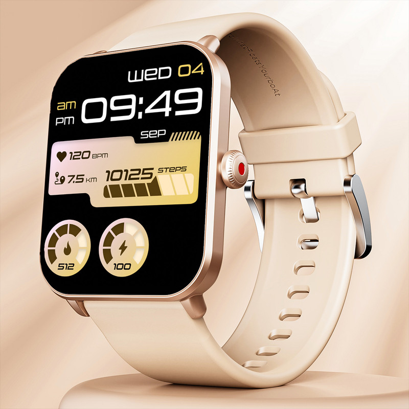 boAt Wave Fury with 1.83'' HD Display, Bluetooth Calling & Functional Crown Smartwatch(Cherry Blossom Strap, Free Size)