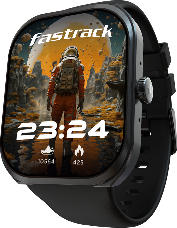 Fastrack Revoltt FS2+|2.01'' Display|Functional Crown|BT Calling|AI Voice Assistance|IP68 Smartwatch(Green Strap, Free Size)