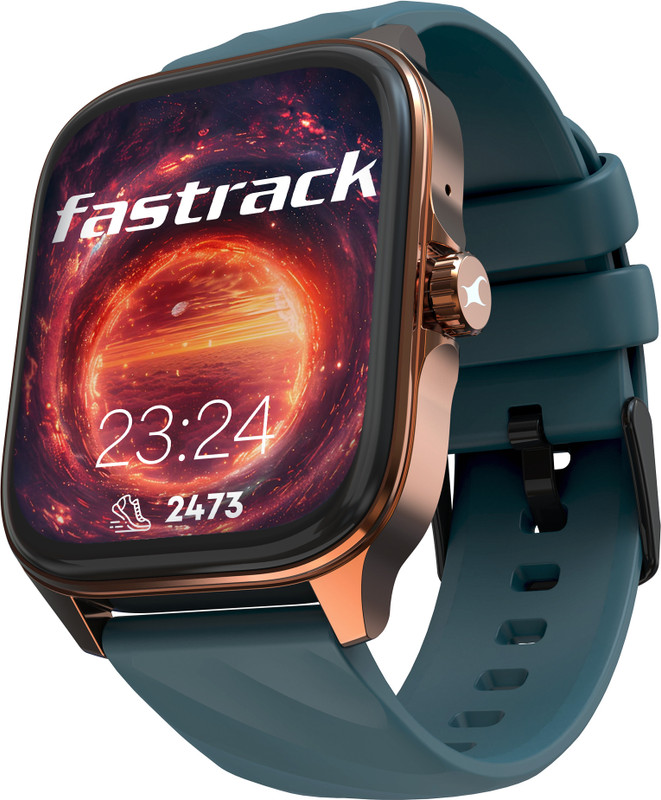 Fastrack Pro-1.97'' Super AMOLED Display|AOD|Working Crown|BT Calling|Fast Charge Smartwatch(Green Strap, Free Size)