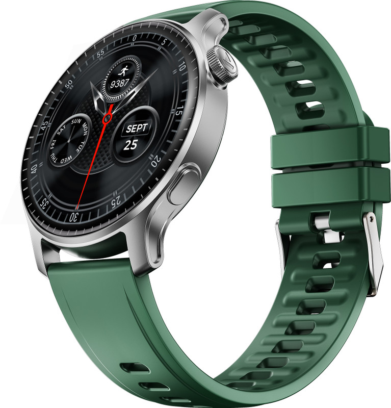 boAt Ultima Prime w/ 1.43"(3.68cm)AMOLED Display,Personalized Nudges,Functional Crown Smartwatch(Forest Green Strap, Free Size)