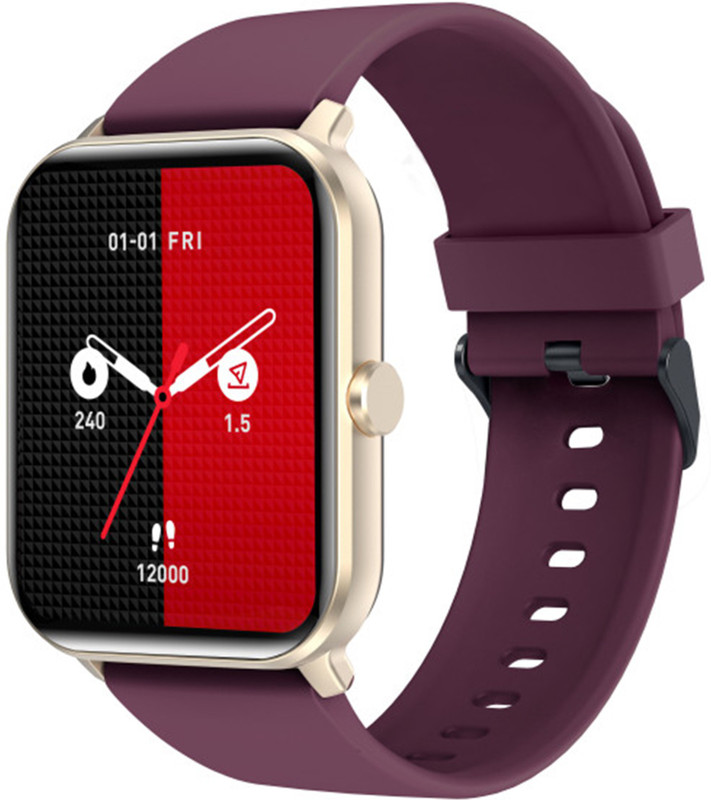 Gizmore GizFit Ultra BT Calling Smartwatch With 1.69" HD Display| 60+ Sports Mode Smartwatch(Burgundy Strap, Regular)