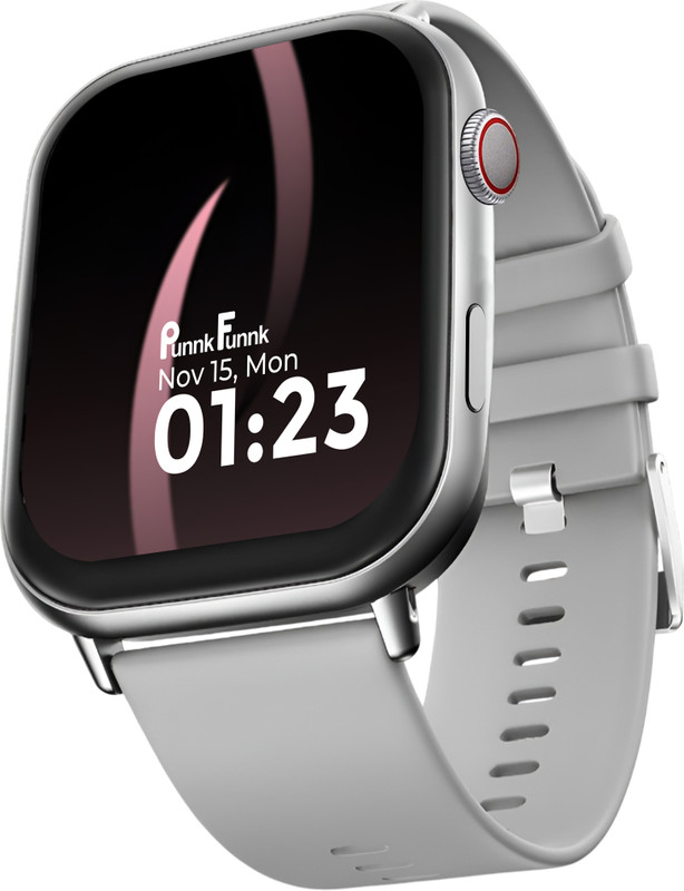 PunnkFunnk Edge-Lite | 1.99 " Amoled Display | BT Calling | AI Voice | Music | Fitness Smartwatch(Black Strap, Regular Size)