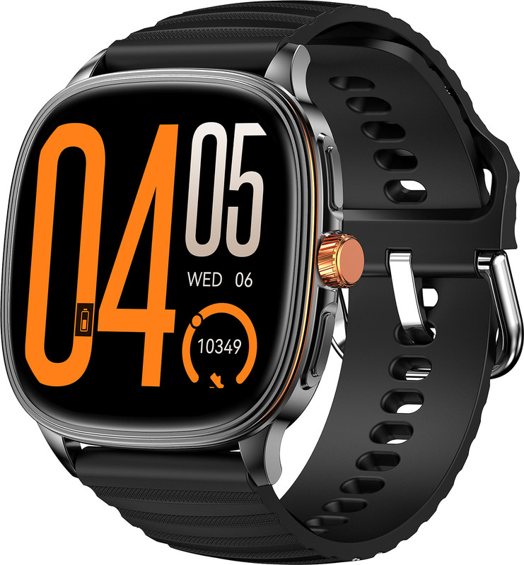 Ai+ NovaWatch Active 9mm Slim, 1.73" AMOLED Display, BT Calling, IP68 Smartwatch(Bright Orange Strap, Free Size)
