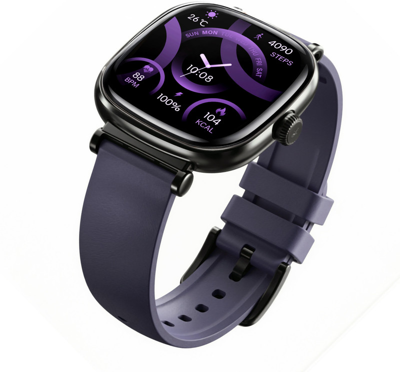 boAt Chrome Ivory, Designed by GIVA, 1.7" AMOLED, 1000 nits, Premium Metal Body Smartwatch(Twilight Purple Strap, Free Size)