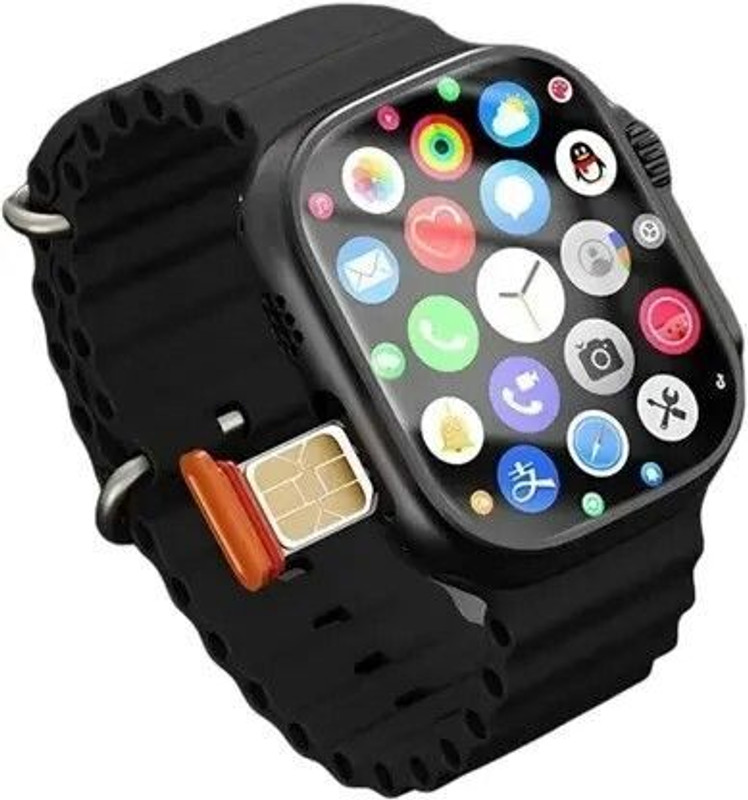 Skeptron T800 ultra smart watch Smartwatch Smartwatch(Orange Strap, Free Size)