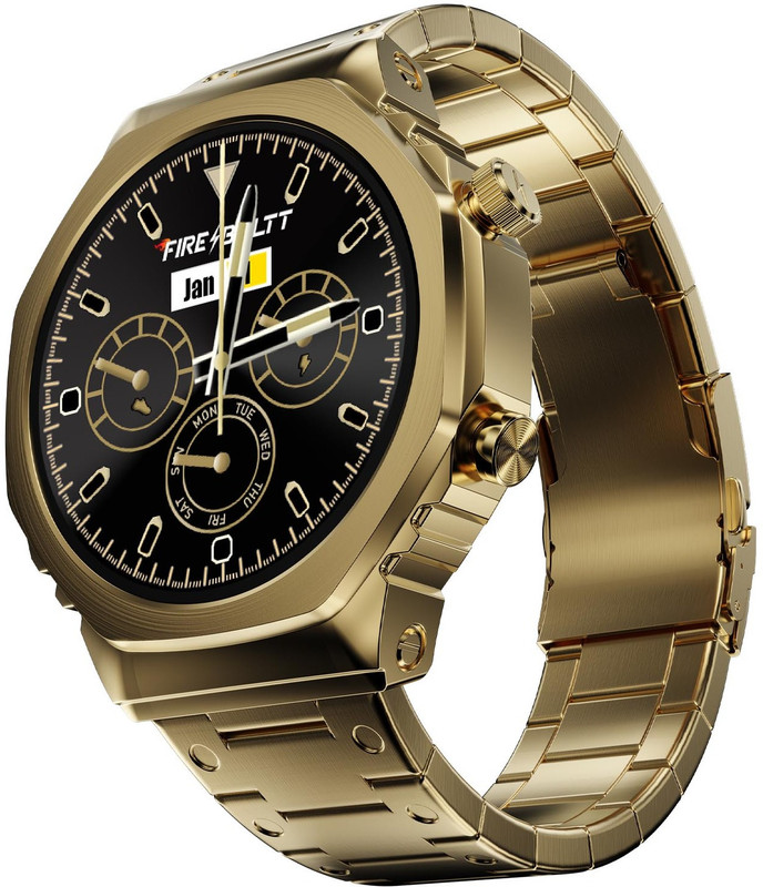 Fire-Boltt ONYX Smartwatch(Gold Strap, Free Size)