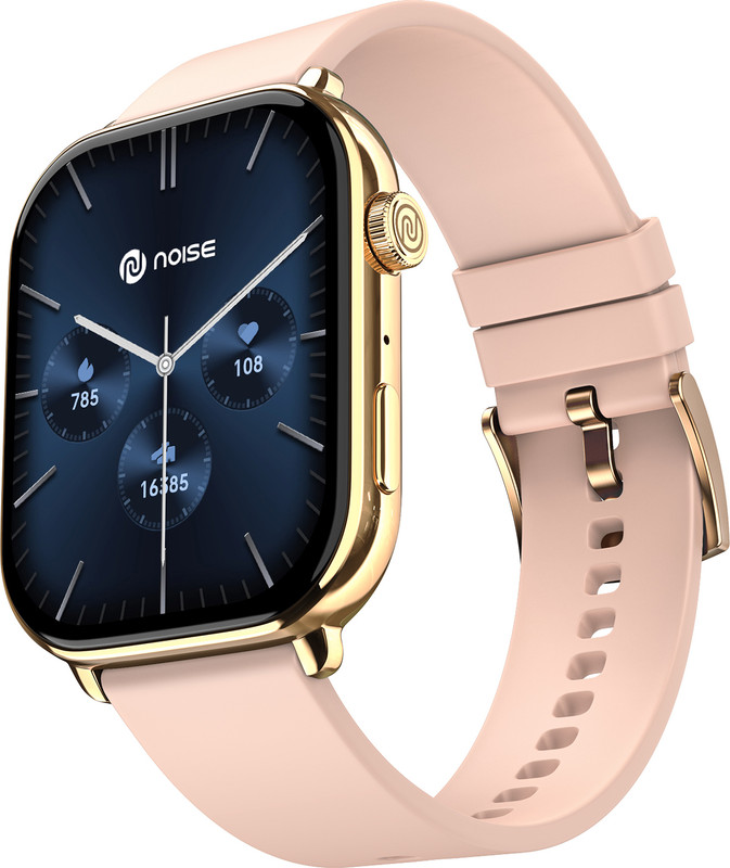 Noise Icon 4 with Stunning 1.96'' AMOLED Display, Metallic Finish, BT Calling Smartwatch(Rose Pink Strap, Regular)