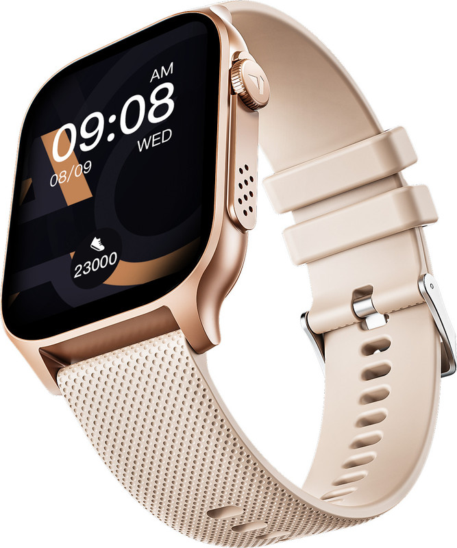 boAt Ultima Ember w/ 1.96" AMOLED Screen, AOD, Personalized Nudges,Functional Crown Smartwatch(Bold Black Strap, Free Size)