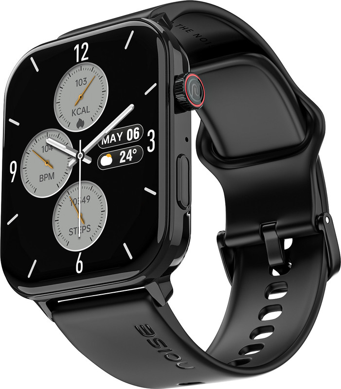 Noise Icon 5 with AI Watch Faces, AI Search, 1.95" AMOLED, Upto 10 Days Battery Smartwatch(Jet Black Strap, Regular)