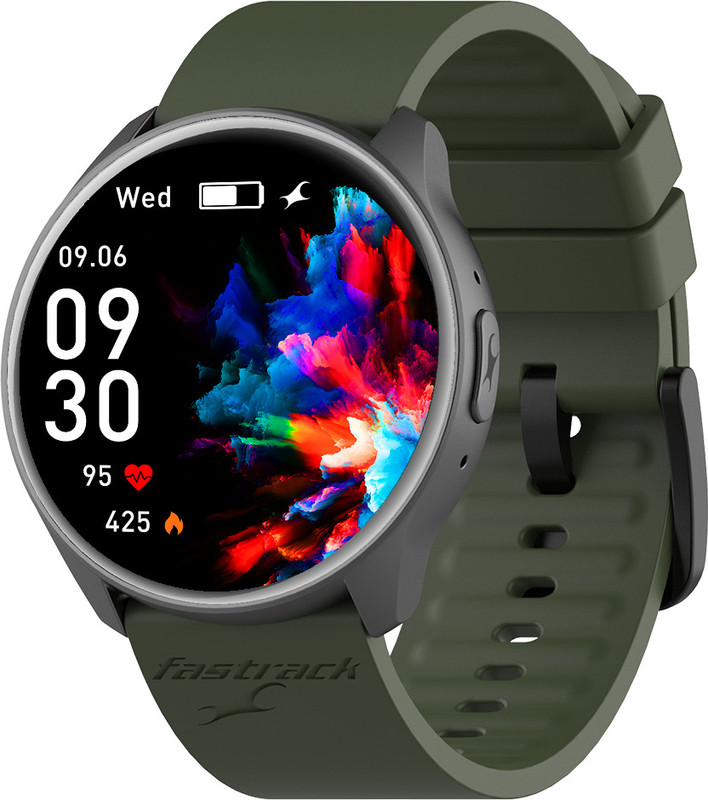Fastrack Revoltt FR1 Pro|1.3Inch AMOLED display with 600 Nits|Advanced BT Calling Chipset Smartwatch  (Pink Strap, Free Size)