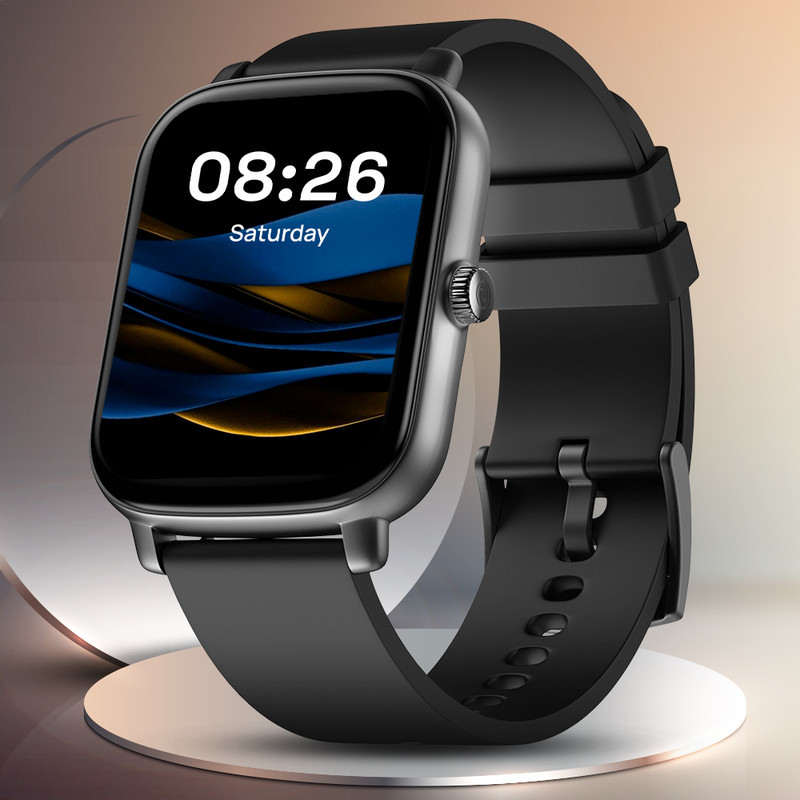 Noise Icon Buzz 1.69" Display with Bluetooth Calling, Built-In Games, Voice Assistant Smartwatch(Jet Black Strap, Regular)