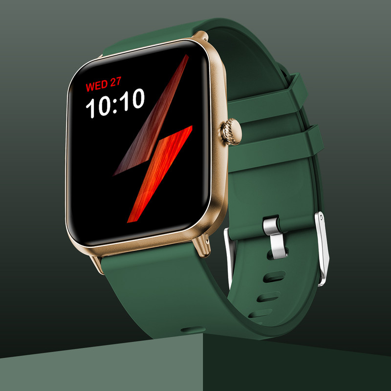 Fire-Boltt Ninja Calling Pro 42.9mm (1.69) Bluetooth Calling Smartwatch AI Voice Assistant Smartwatch(Forest Green Strap, Free Size)