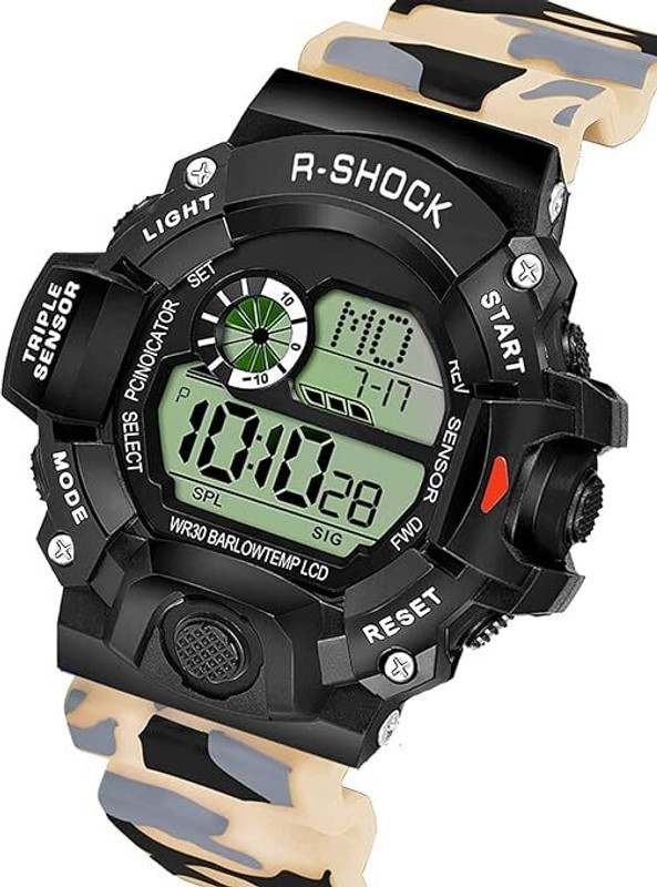 RHYLOZ Waterproof Smartwatch with Army Strap for Men