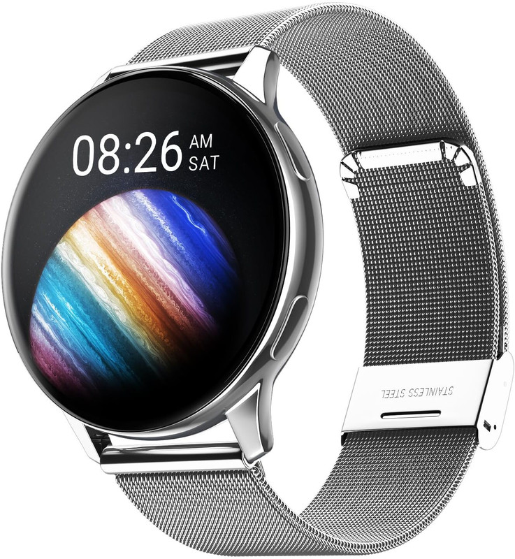 Noise Vortex Plus, 1.46'' AMOLED Display, BT Calling, Sleek Metal Finish Smartwatch(Gold Link Strap, Regular)