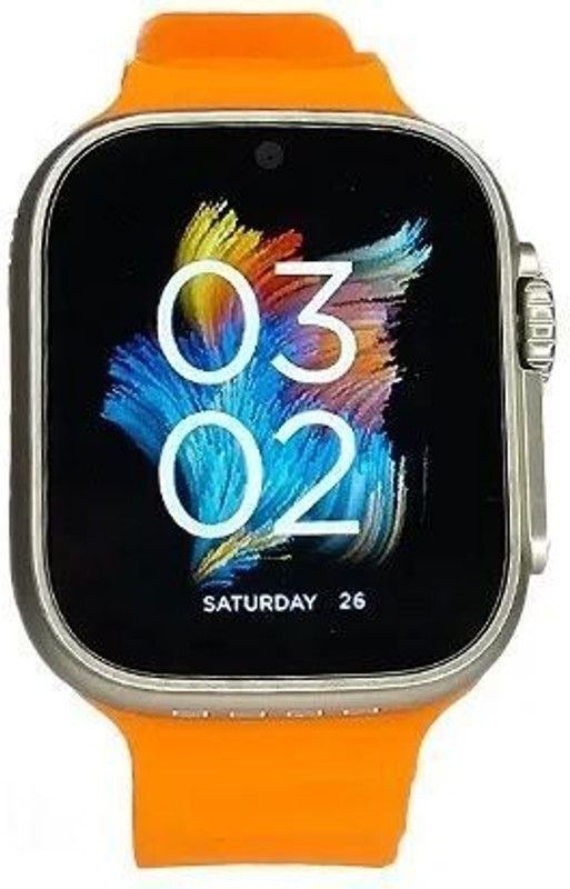 ZoneAlpha S9 ULTRA Smartwatch(Orange Strap, medium)