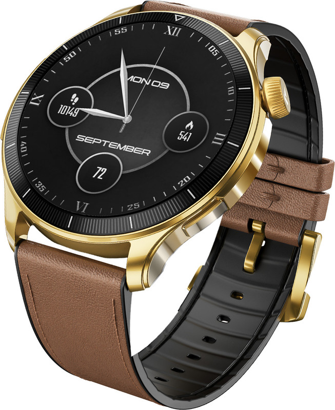 boAt Chrome Eon, Premium Metal Body, AI Coach,1.43" (3.63 cm) AMOLED Round Display Smartwatch(Active Black Strap, Free Size)