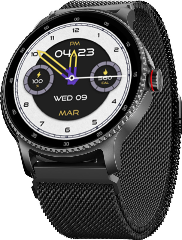 boAt Lunar Discovery w/ Turn by Turn Navigation, 3.53 cm HD Display & BT Calling Smartwatch(Active Black Strap, Free Size)