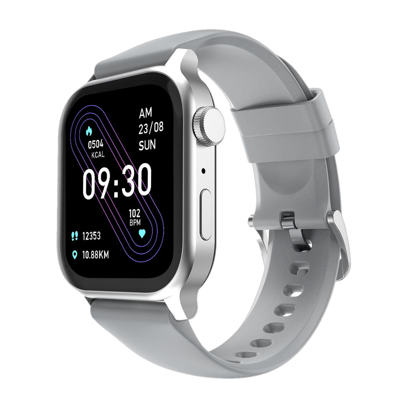 Fire-Boltt Rise Bluetooth Calling 47mm (1.85) & Rotating Crown, 123 Sports Smartwatch(Grey Strap, Free Size)