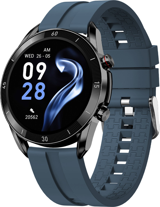 Fire-Boltt Almighty 35.3mm (1.39) AMOLED BT Calling High Res 464*464, Voice Assistance Smartwatch(Blue Strap, Free Size)