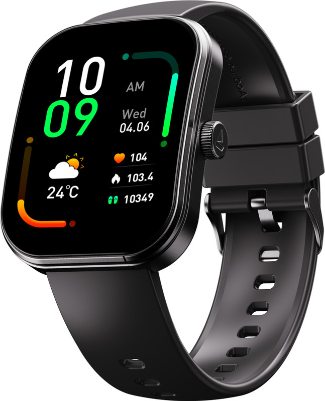 boAt Wave Sigma 3 Curv, 2.01" Immersive Curved Display, Metal Finish, IP68 Smartwatch(Active Black Strap, One size)