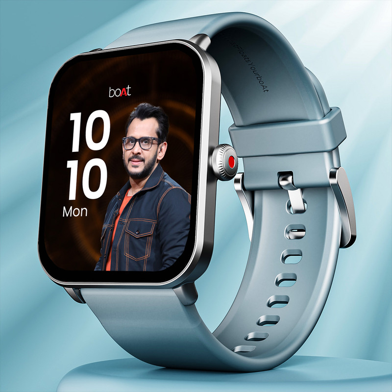 boAt Wave Fury with 1.83'' HD Display, Bluetooth Calling & Functional Crown Smartwatch(Blue Strap, Free Size)